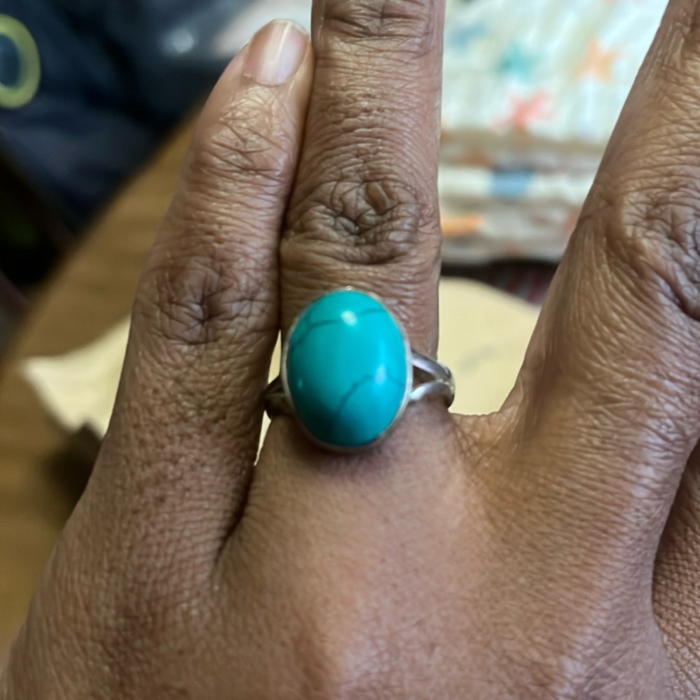 COPY - Oval Turquoise Sterling Silver Ring